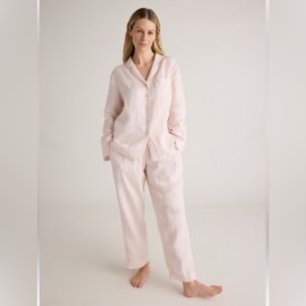 Quince 100% Linen Pale Pink Pajama Set